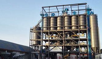 唐山潤泓干混砂漿生產線正在組裝