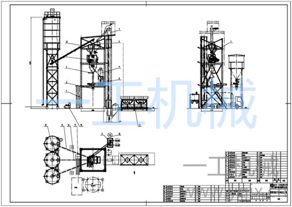站式簡易干粉砂漿生產線圖紙