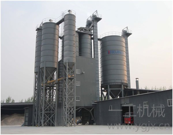 頂置分級儲存砂倉塔樓式干粉砂漿生產線